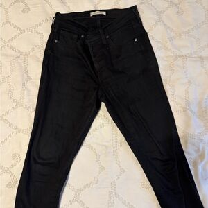 Madewell 9” High Rise Black Skinny Jeans